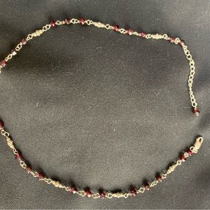 Silpada Silver and Garnet necklace. 16 inch with 2 inch extender.